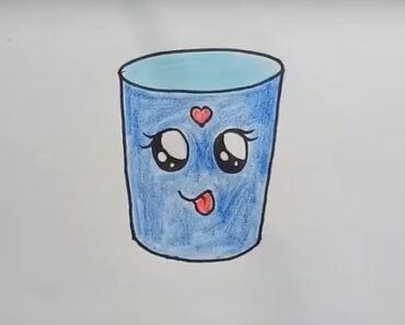 How to Draw a cute cup step by step