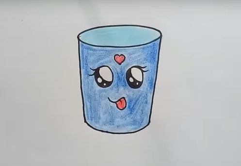 How to Draw a cute cup step by step