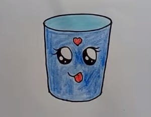 How to draw a cute cup step by step