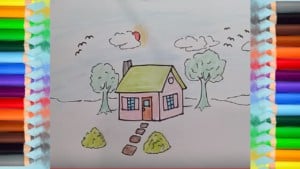 How to Draw House Step by Step for Kids