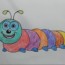 Draw for kids and coloring pages – How to draw simple worm