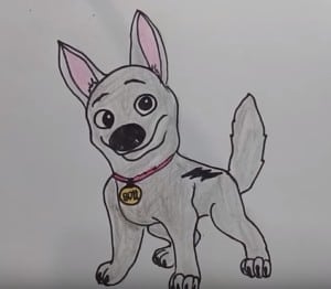 How to Draw a Cartoon Bolt from BOLT movie