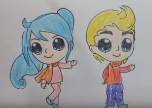 cute cartoon people to draw