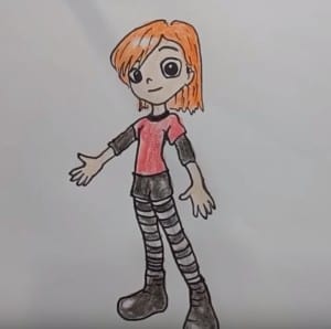 How to Draw a Penny from BOLT movie step by step