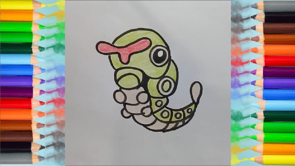 How to draw Caterpie from pokemon