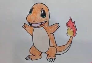 How to draw Charmander from Pokemon