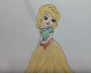 How to draw Disney Princess Snow White