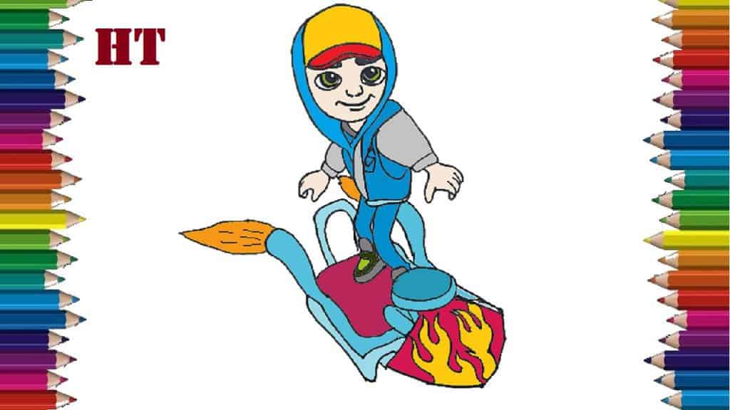 How to draw Jake from Subway surfers