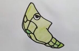 How to draw Metapod from pokemon 