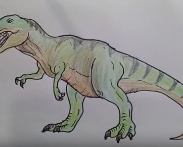How to draw Tyrannosaurus Rex (T-Rex) | Step by step Drawing tutorials