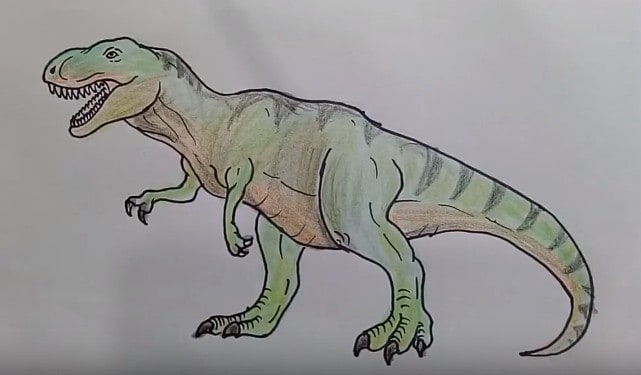 How To Draw Tyrannosaurus Rex T Rex Step By Step Drawing Tutorials