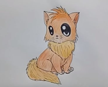 How to draw a cartoon cat cute with how-to video and step-by-step