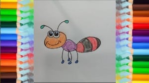 How to draw ant coloring pages