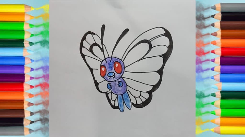 How to draw butterfree from pokemon
