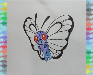 How to draw butterfree from Pokemon