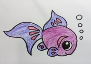 How To Draw Cute Cartoon Fish Easy