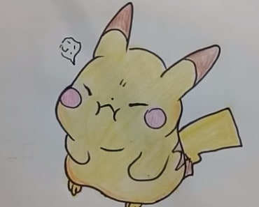 How To Draw cute Pikachu from Pokemon