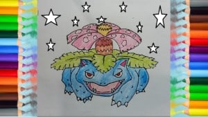 Pokemon drawing coloring pages - How to draw venusaur from pokemon