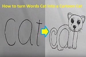 How to turn Words Cat Into a Cartoon Cat