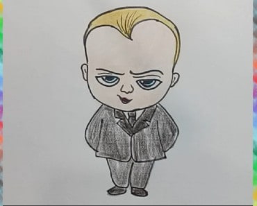 how to draw Baby Boss from the Boss baby
