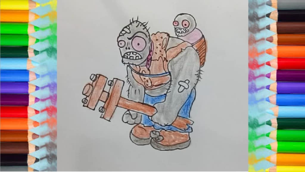 how-to-draw-Giga-gargantuar-from-Plants-vs-Zombies