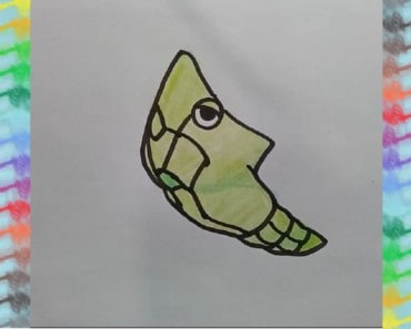 how to draw Metapod from pokemon and coloring pages