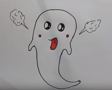 HOW TO DRAW A CUTE GHOST