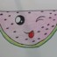 HOW TO DRAW A CUTE WATERMELON | Draw fruit and coloring pages