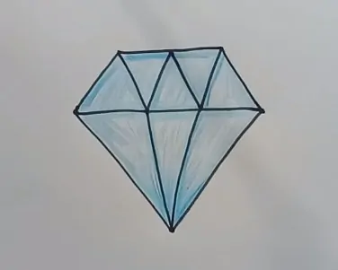 HOW TO DRAW A DIAMOND STEP BY STEP