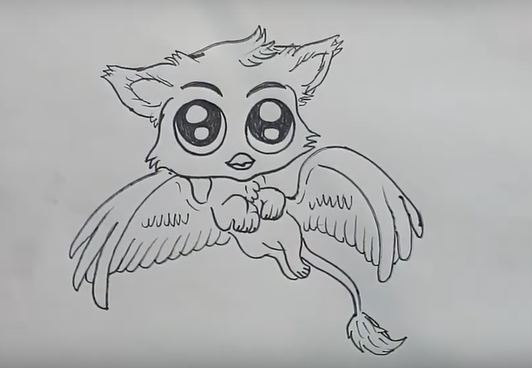 How To Draw A Cute Griffin (Gryphon) step by step