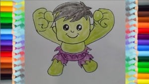 How To Draw Baby HULK Coloring Pages For Kids Learn Videos For Kids and Children