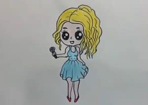 How to Draw A Cartoon Taylor Swift