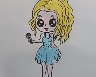 How to Draw A Taylor Swift Chibi step by step