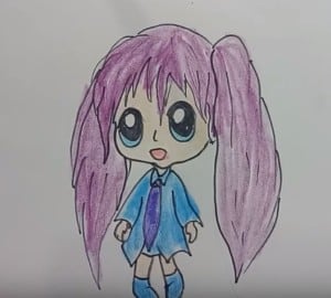 How to Draw Chibi Hatsune Miku step by step