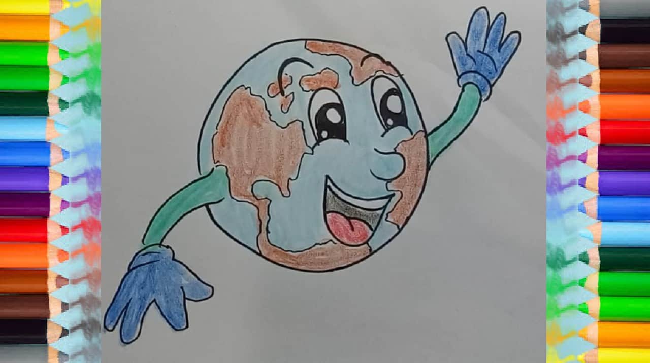 How To Draw Earth Cute And Easy How To Draw Cartoons For Kids