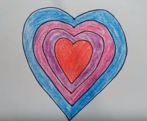 How to Draw Heart Rainbow Coloring Pages