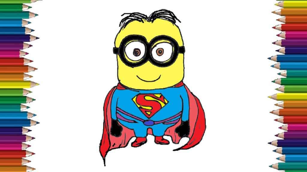 How to Draw Minion Superman – drawing tutorial of Minion