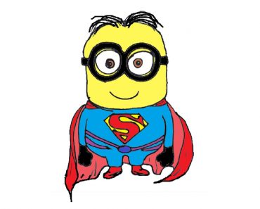 How to Draw Minion Superman – drawing tutorial of Minion