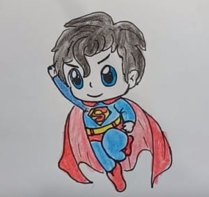 How to Draw Superhero Superman Cute Step by Step - superhero cute drawing
