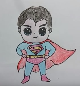 How to Draw Superhero, hero chibi Cute Step by Step