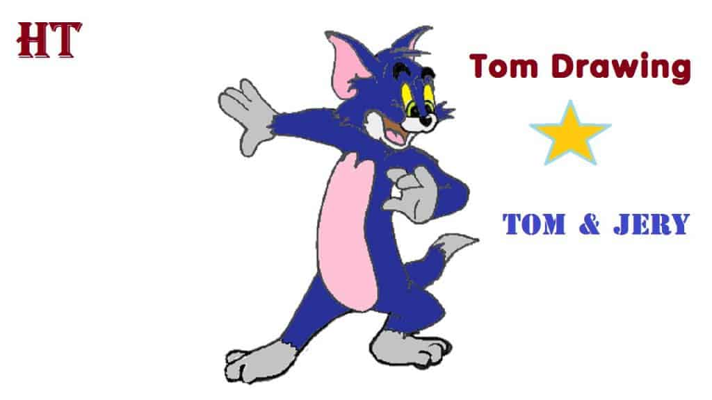 Tom & Jerry drawing | How to Draw Tom from Tom & Jerry