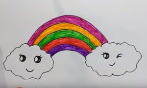 How to Draw a Rainbow Coloring Pages