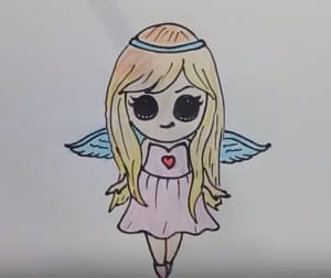 How to Draw an Angel cute step by step, easy - Draw so cute