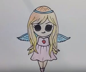 How To Draw An Angel Cute And Easy Angel Drawing Easy Step