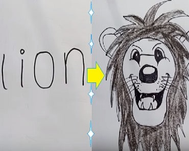 How to Turn Words Lion into a Cartoon