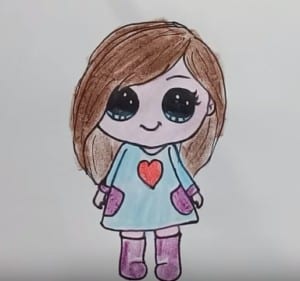 How To Draw A Cartoon Girl Cute And Easy Step By Step Cute Cartoon Drawings