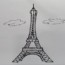 How to Draw the Eiffel Tower step by step