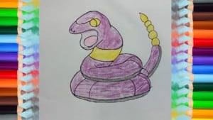 How to draw Ekans from pokemon