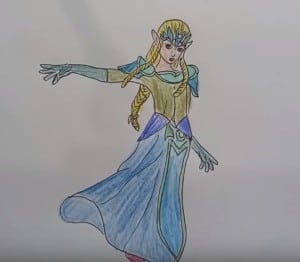 How to draw Princess Zelda