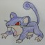 How to draw Rattata from Pokemon | Pokemon drawing and coloring